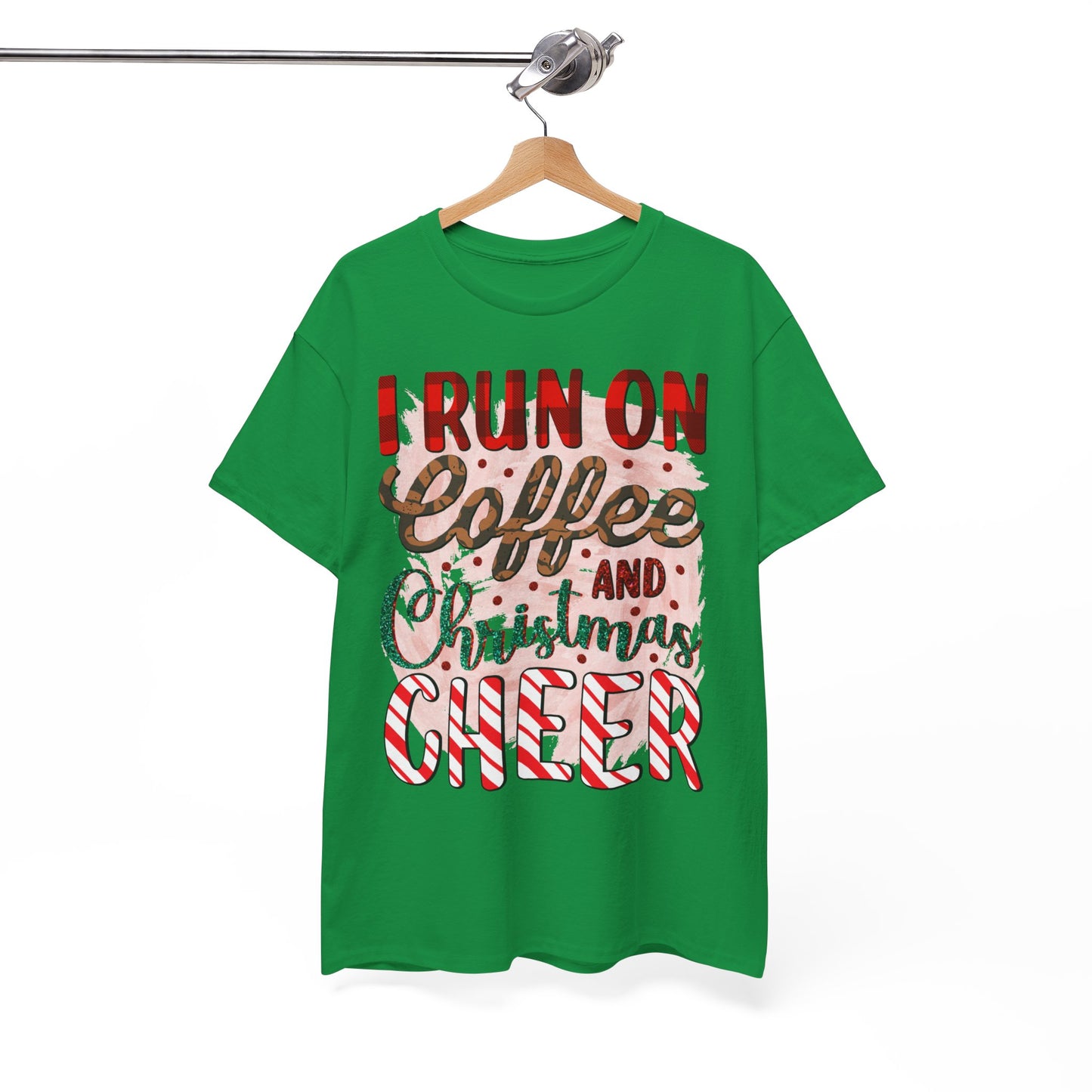 "I Run on Coffee and Christmas Cheer" T-Shirt