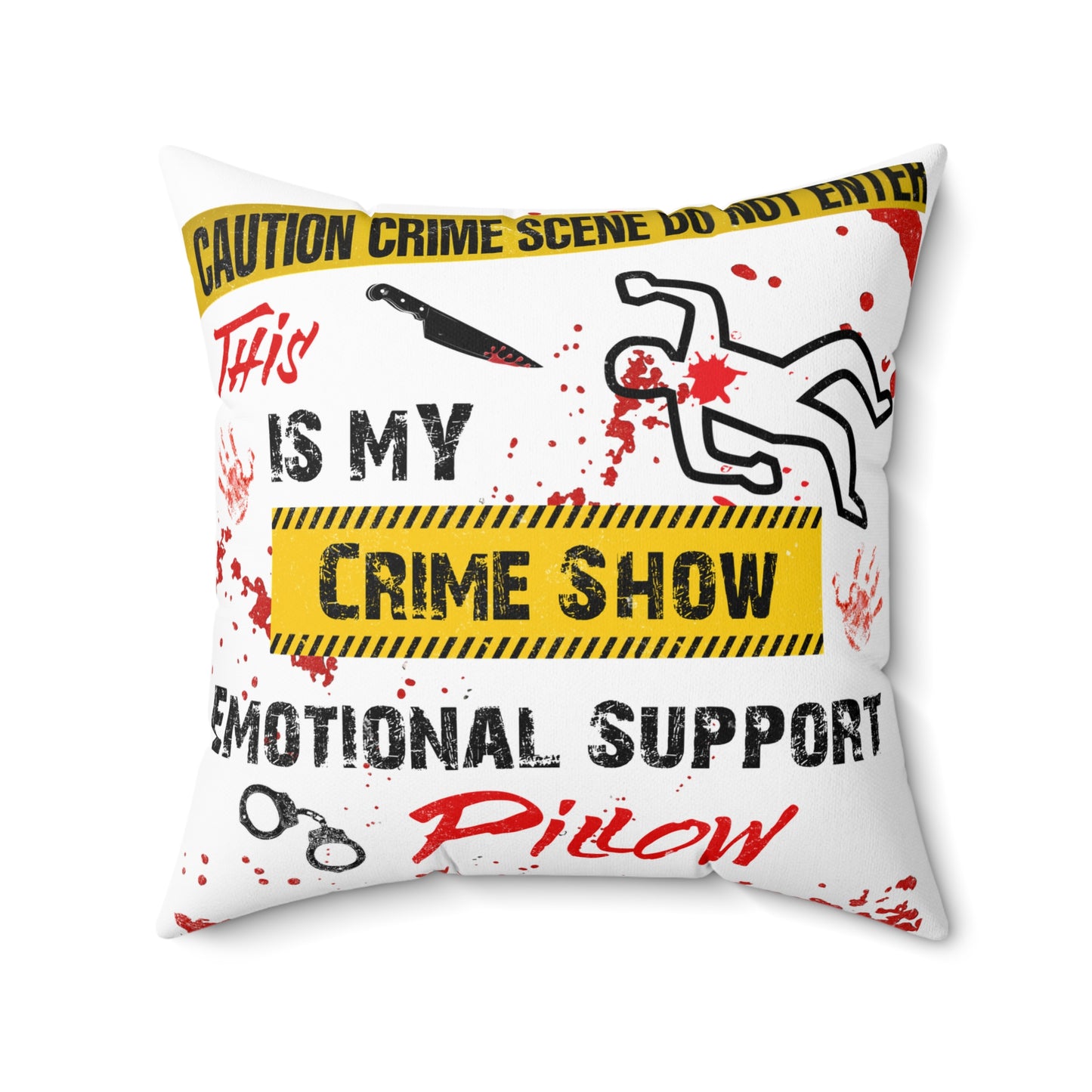 This Is My Crime Show Emotional Support Pillow, Funny True Crime Gift Throw Pillow