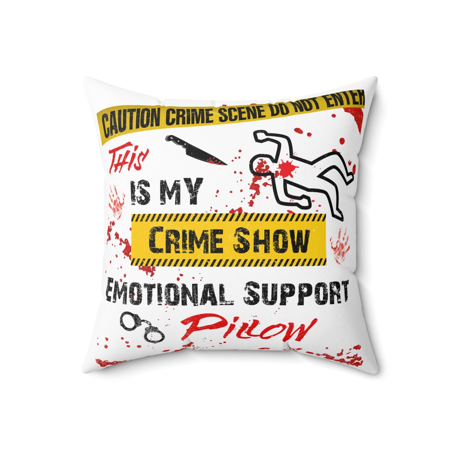 This Is My Crime Show Emotional Support Pillow, Funny True Crime Gift Throw Pillow