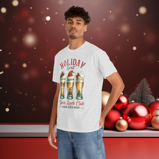 Holiday Spirit Beer Lover Club Christmas Tee Shirt