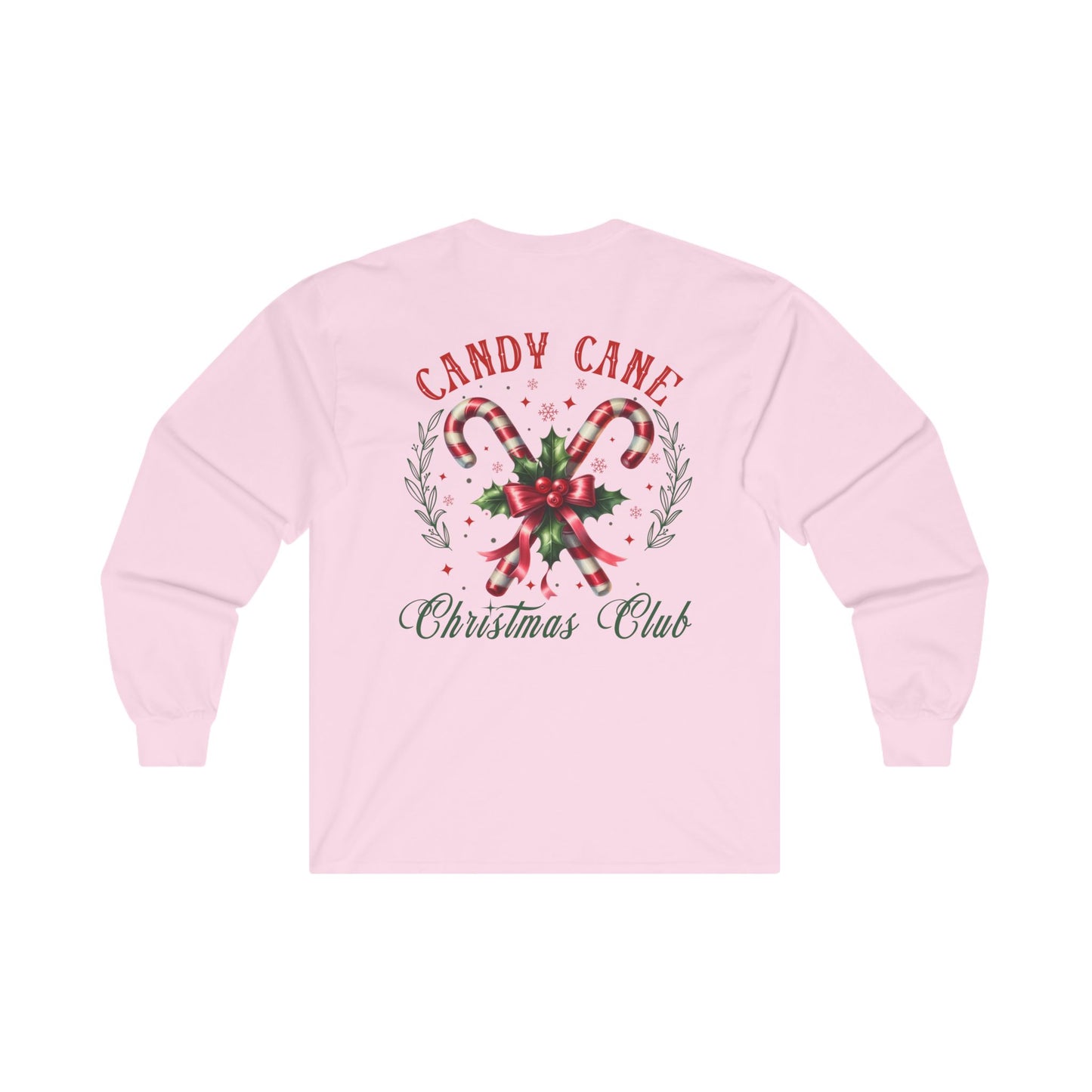 Christmas Candy Cane Long-Sleeve, Dual-Sided T-shirt