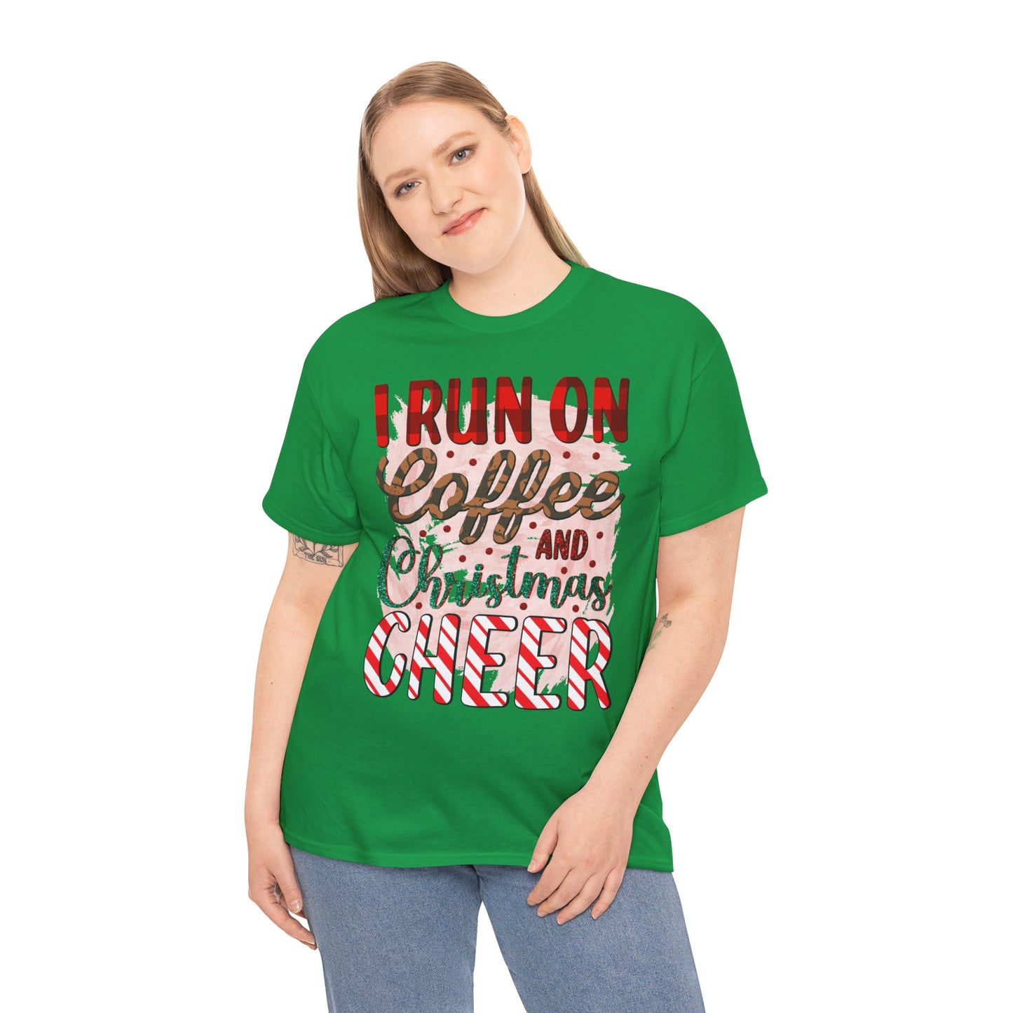 "I Run on Coffee and Christmas Cheer" T-Shirt
