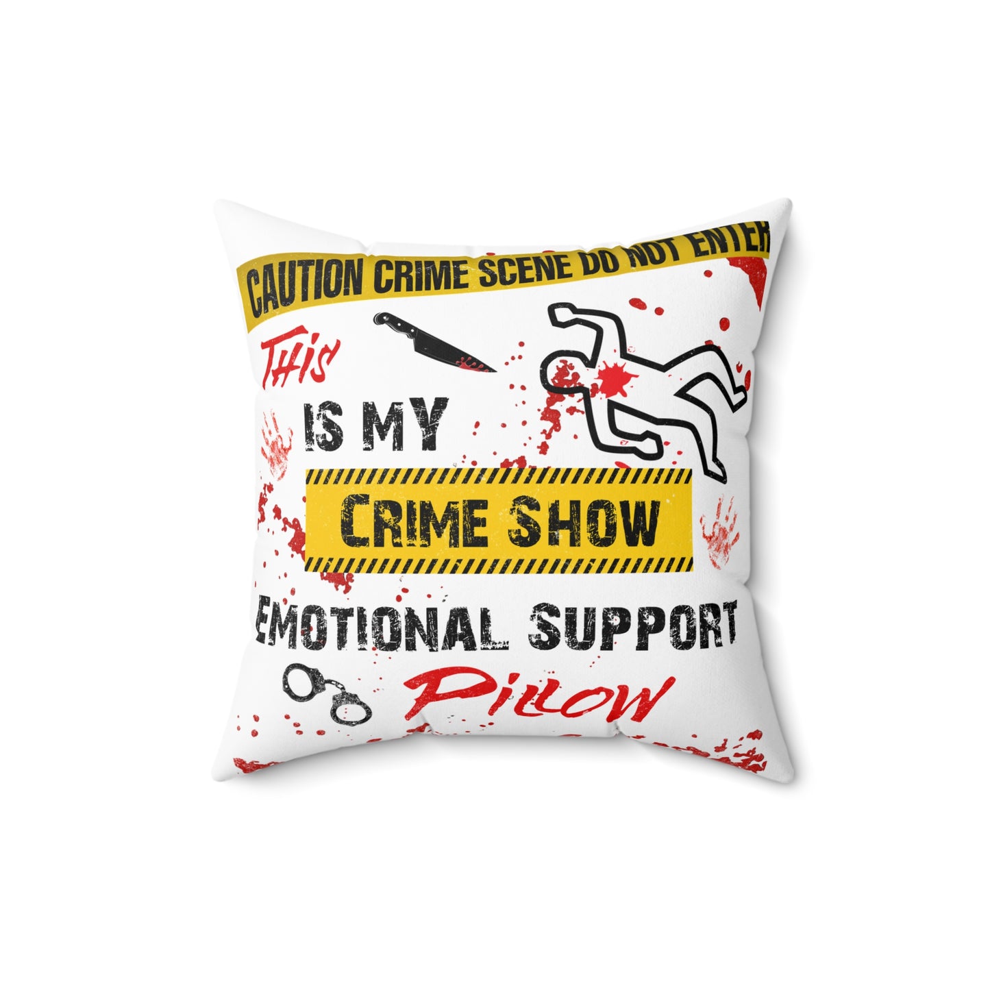 This Is My Crime Show Emotional Support Pillow, Funny True Crime Gift Throw Pillow