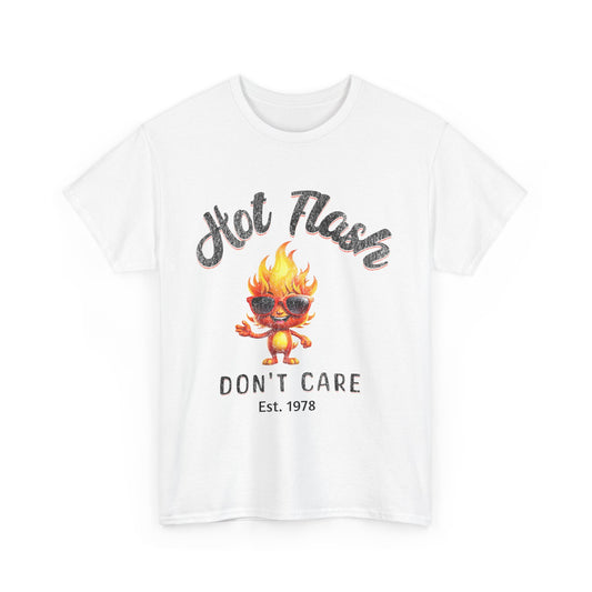 Hot Flash? Don’t Care – Personalized Funny Menopause T-Shirt (Est. Year Customizable!)