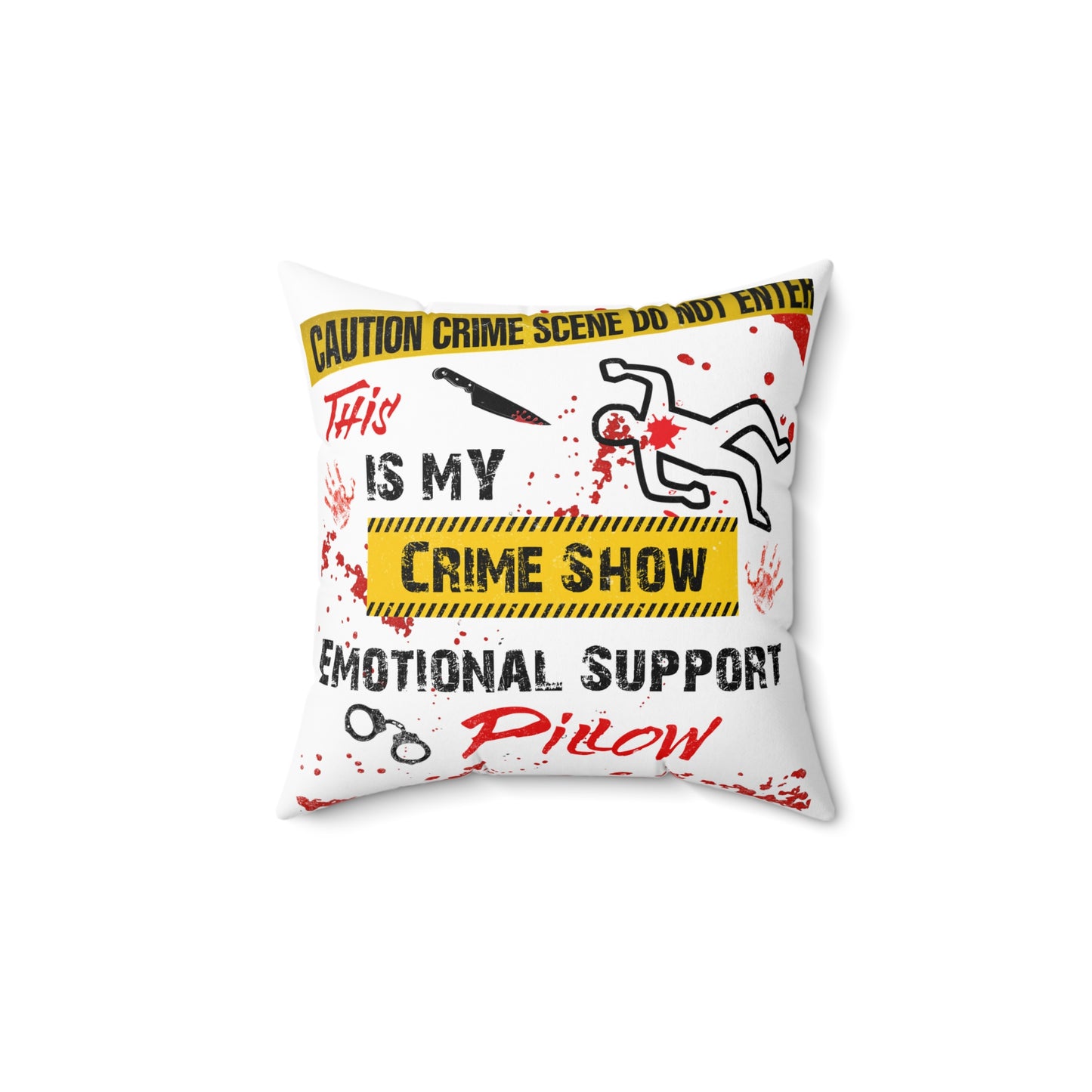 This Is My Crime Show Emotional Support Pillow, Funny True Crime Gift Throw Pillow