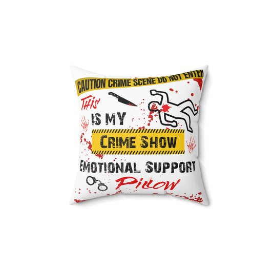 This Is My Crime Show Emotional Support Pillow, Funny True Crime Gift Throw Pillow