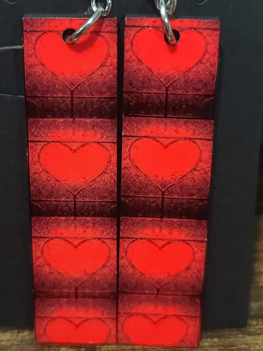 Handmade Dangle Valentine's Earrings, 3 Designs