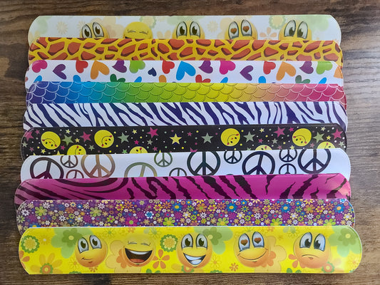 Bright & Fun 8 or 10-Piece Slap Bracelet Set for Kids – Party Favors, Classroom Rewards, VBS & Youth Group Prizes