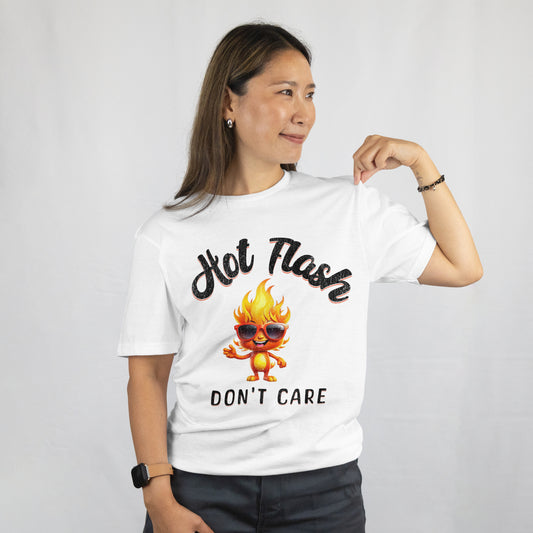Hot Flash? Don’t Care – Personalized Funny Menopause T-Shirt (Est. Year Customizable!)