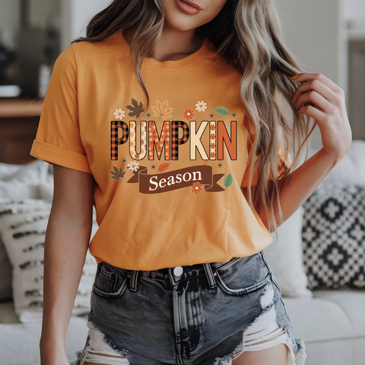 Pumpkin Season Fall T-Shirt - Autumn Vibes Graphic Tee
