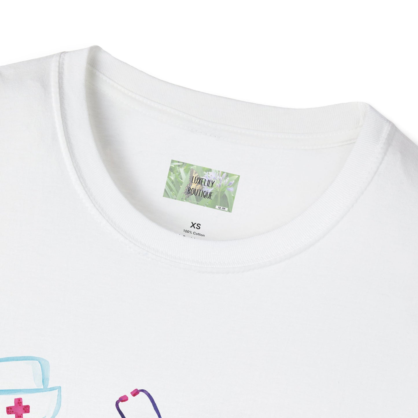 She Works With Her Hands Proverbs 31:13 Tee for Nurses and Medical Personnel
