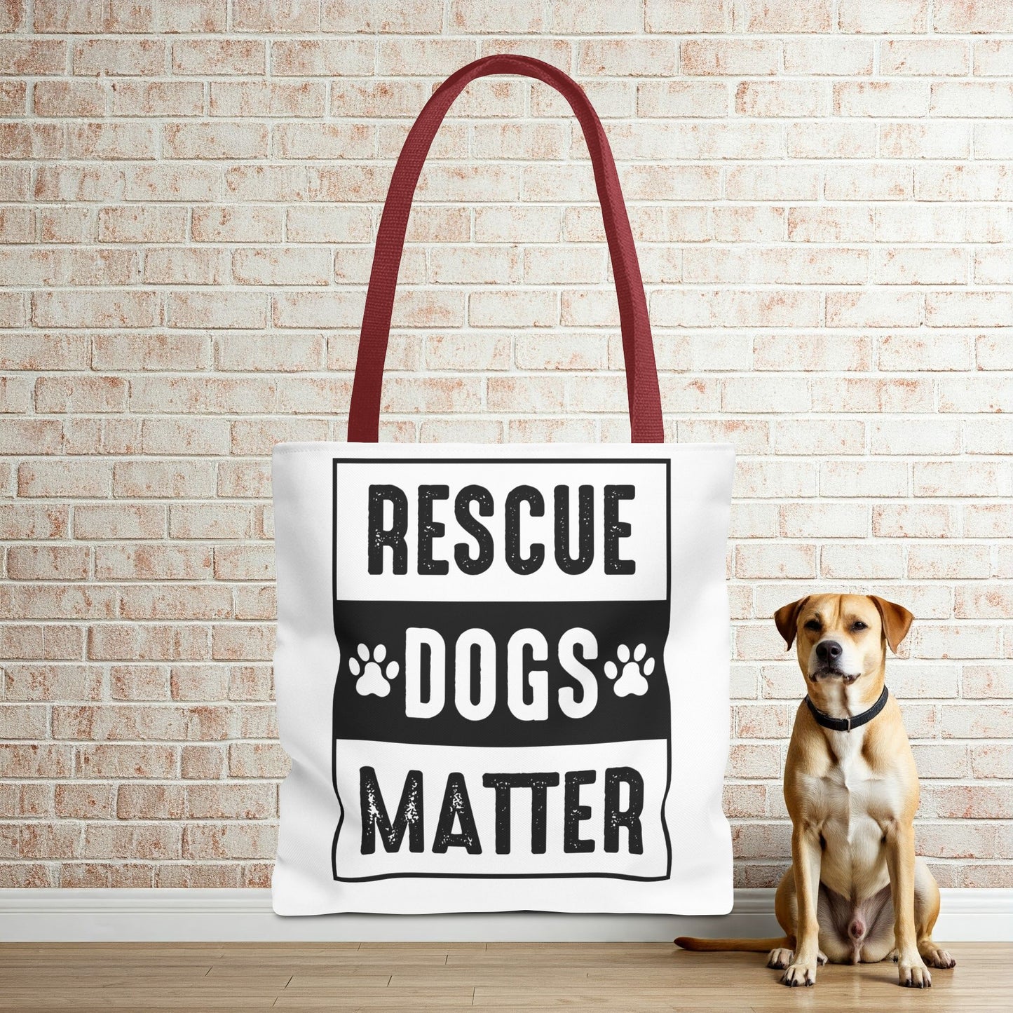 Canvas Tote Bag - Support Rescue Dogs β Durable & Customizable with 5 Handle Colors