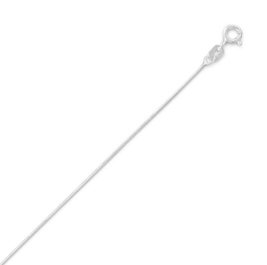 Polished Sterling Silver 18" Italian Snake Chain Necklace – Sleek, Elegant & Versatile