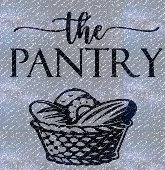 Pantry Door Decal, Vinyl Decal 11.5"W x 11.5"H
