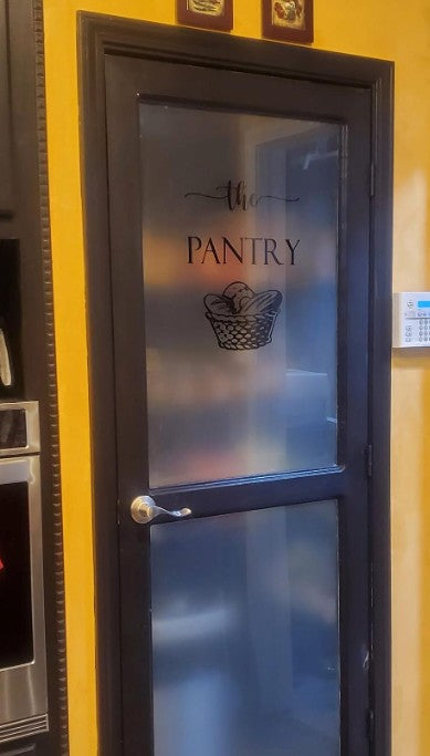 Pantry Door Decal, Vinyl Decal 11.5"W x 11.5"H