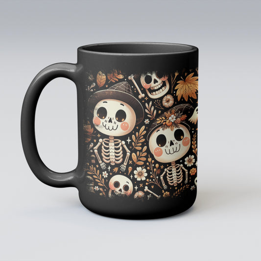 Cute Halloween Cartoon Skeleton Mug - 2 Designs, 2 Sizes