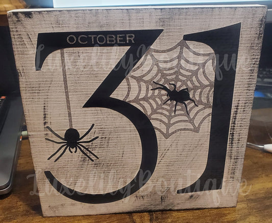 October 31 with Spiders Halloween SVG
