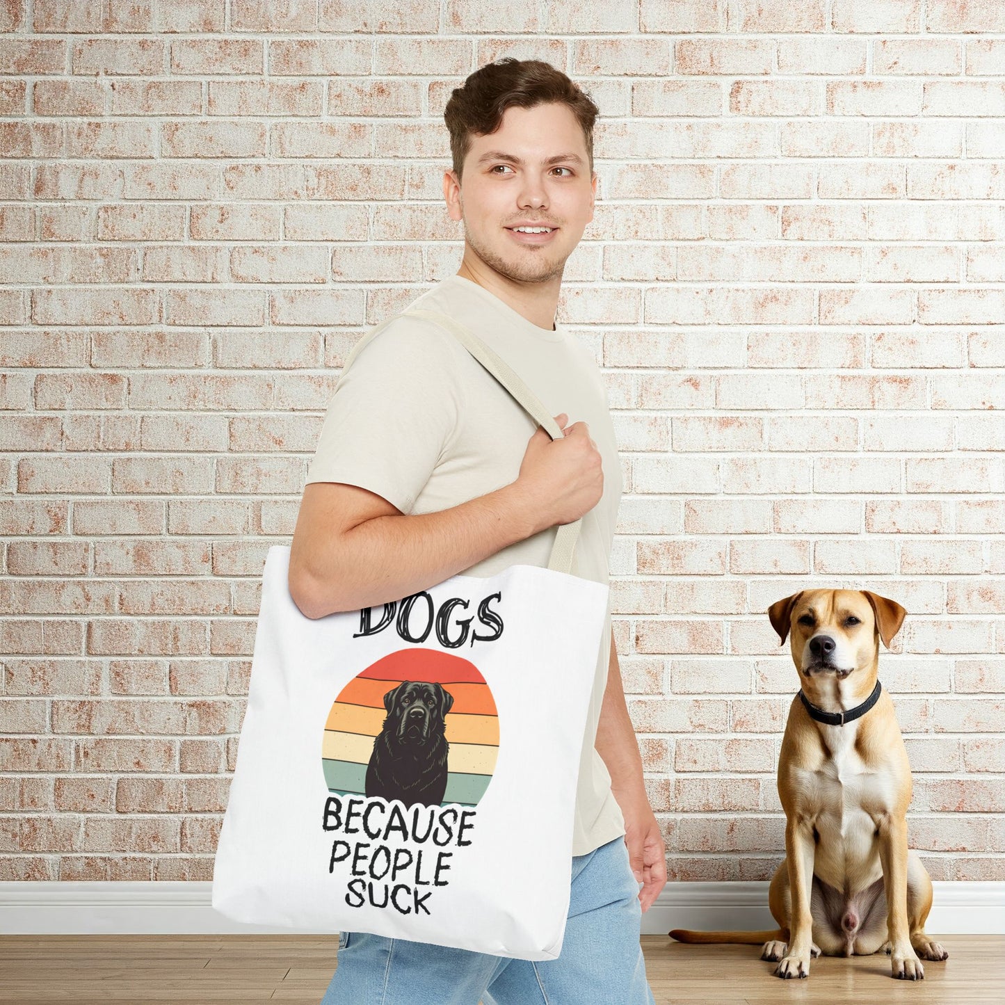 Dogs Because People Suck Reusable Tote Bag, Dog Lover Gift, Shopping Bag