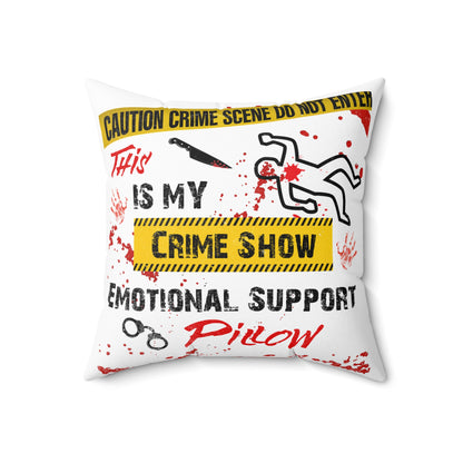 This Is My Crime Show Emotional Support Pillow, Funny True Crime Gift Throw Pillow