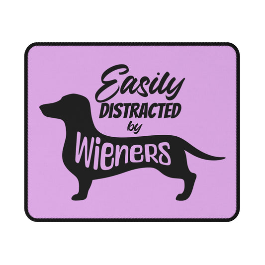 Easily Distracted by Wieners Mousepad for Dachshund Lovers