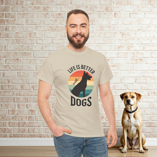 Life is Better with Dogs - Dog Lover T-shirt