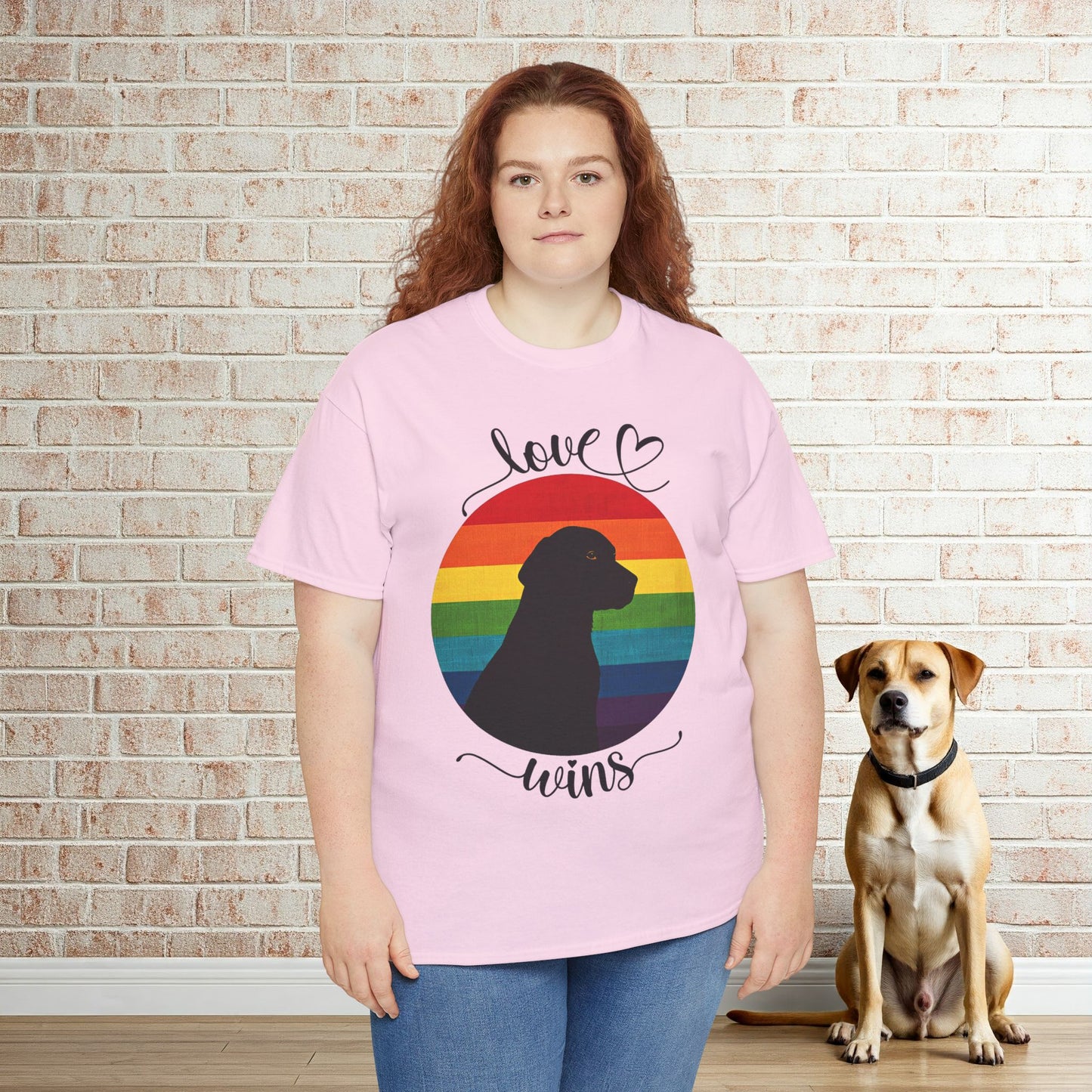 Love Wins Rainbow Dog-Lover's T-shirt