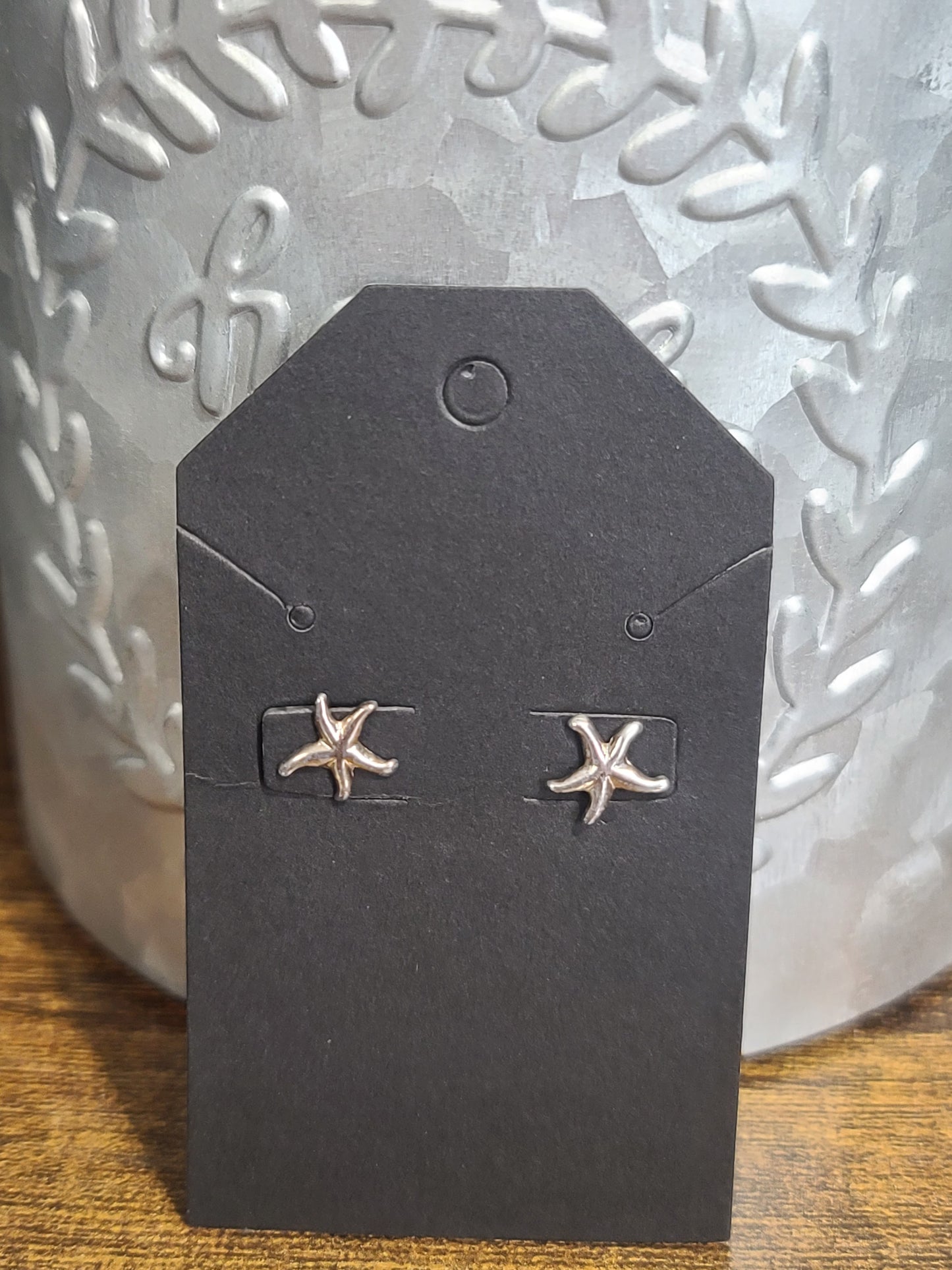 Sterling Silver Miniature Starfish Studded Earrings