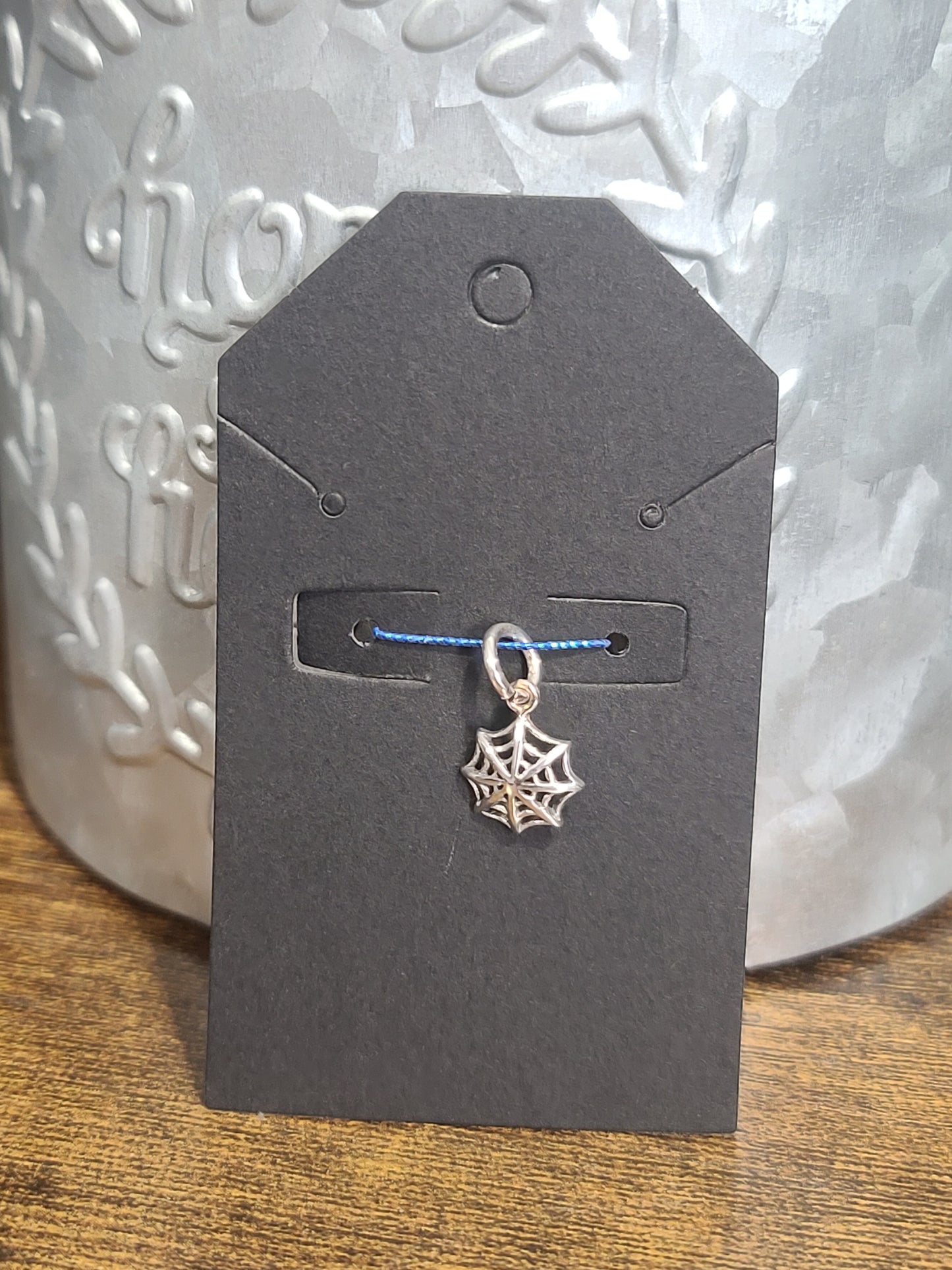 Sterling Silver Spider Web Charm