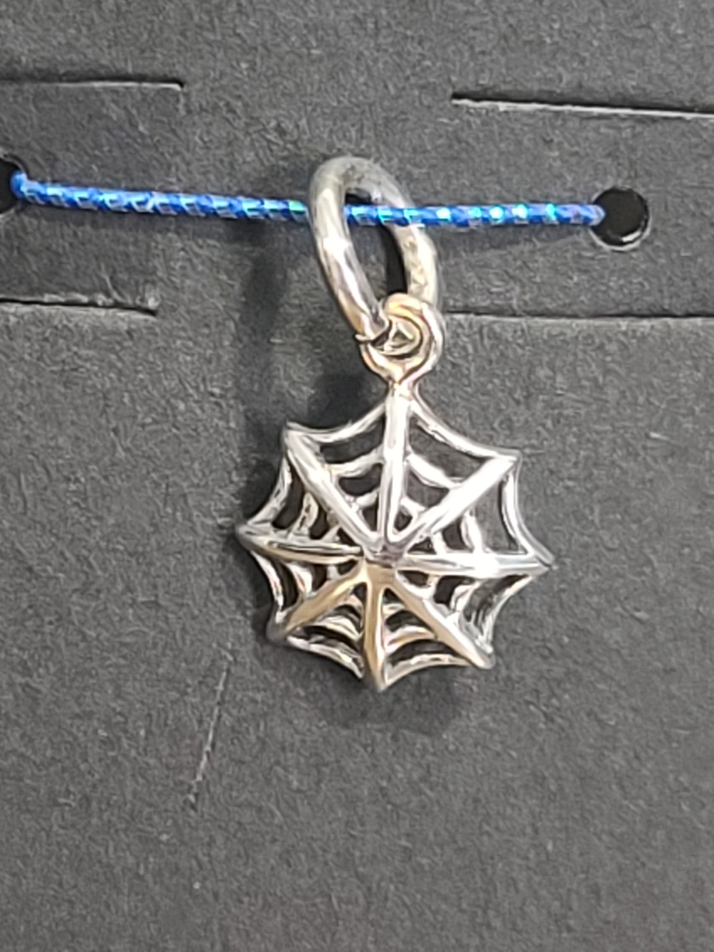 Sterling Silver Spider Web Charm