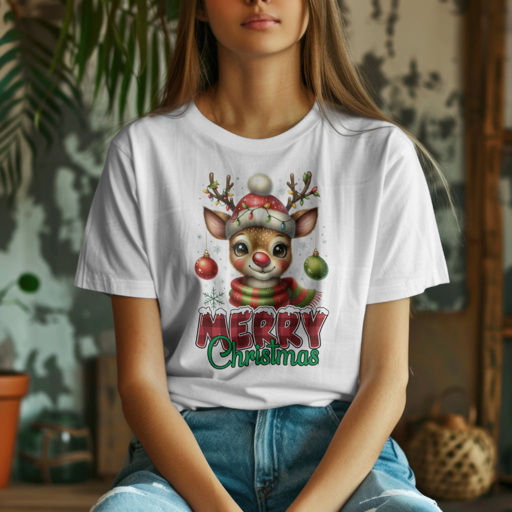 Merry Christmas Adorable Deer T-Shirt