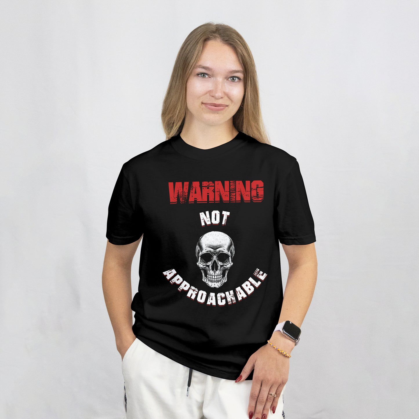 WARNING: Not Approachable Skull Humor, Anti-Social T-Shirt