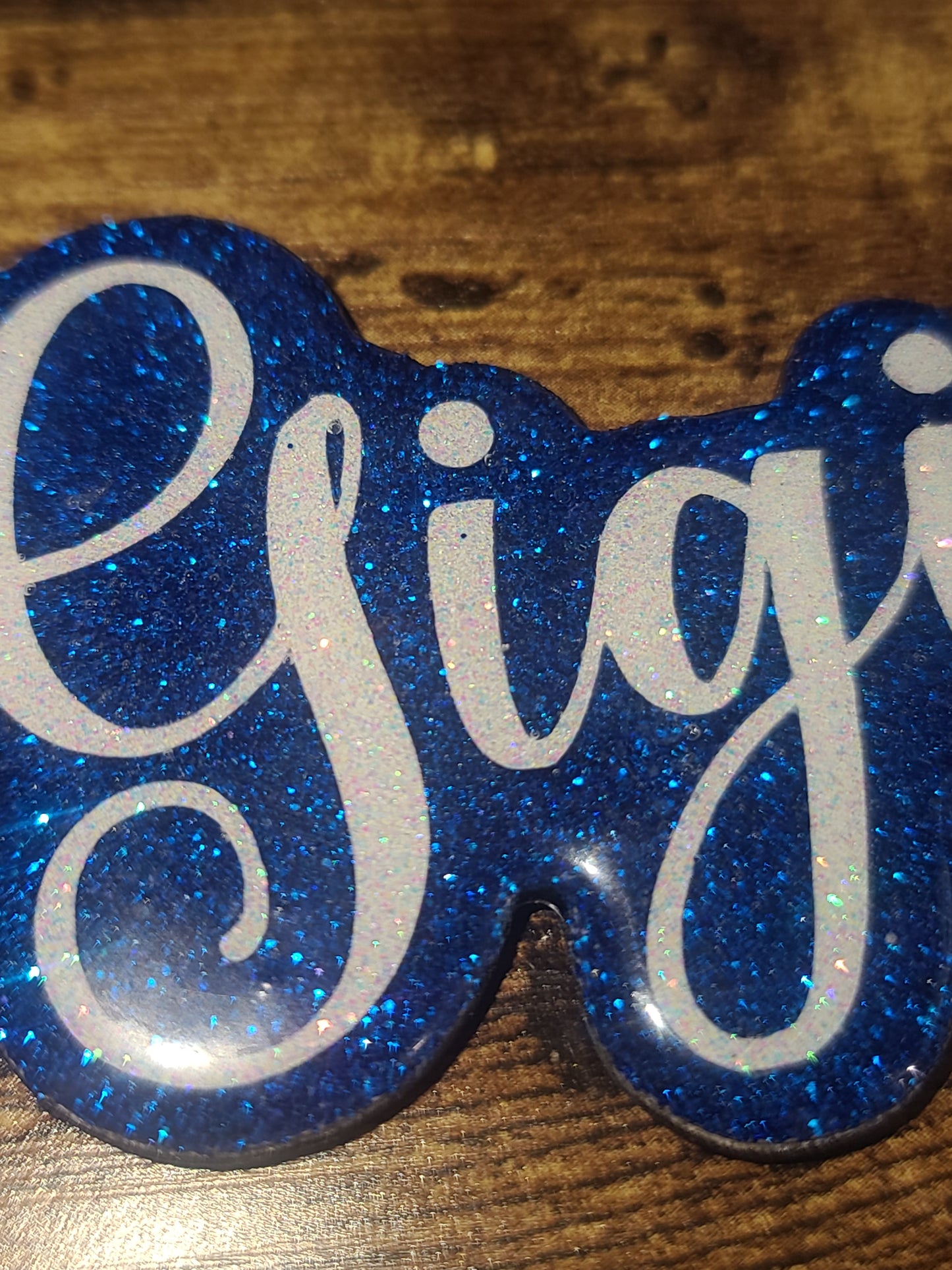 Handmade Wooden Laser-Cut Gigi Keychain