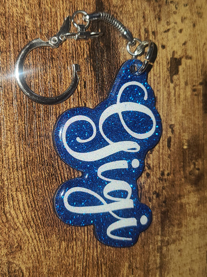 Handmade Wooden Laser-Cut Gigi Keychain