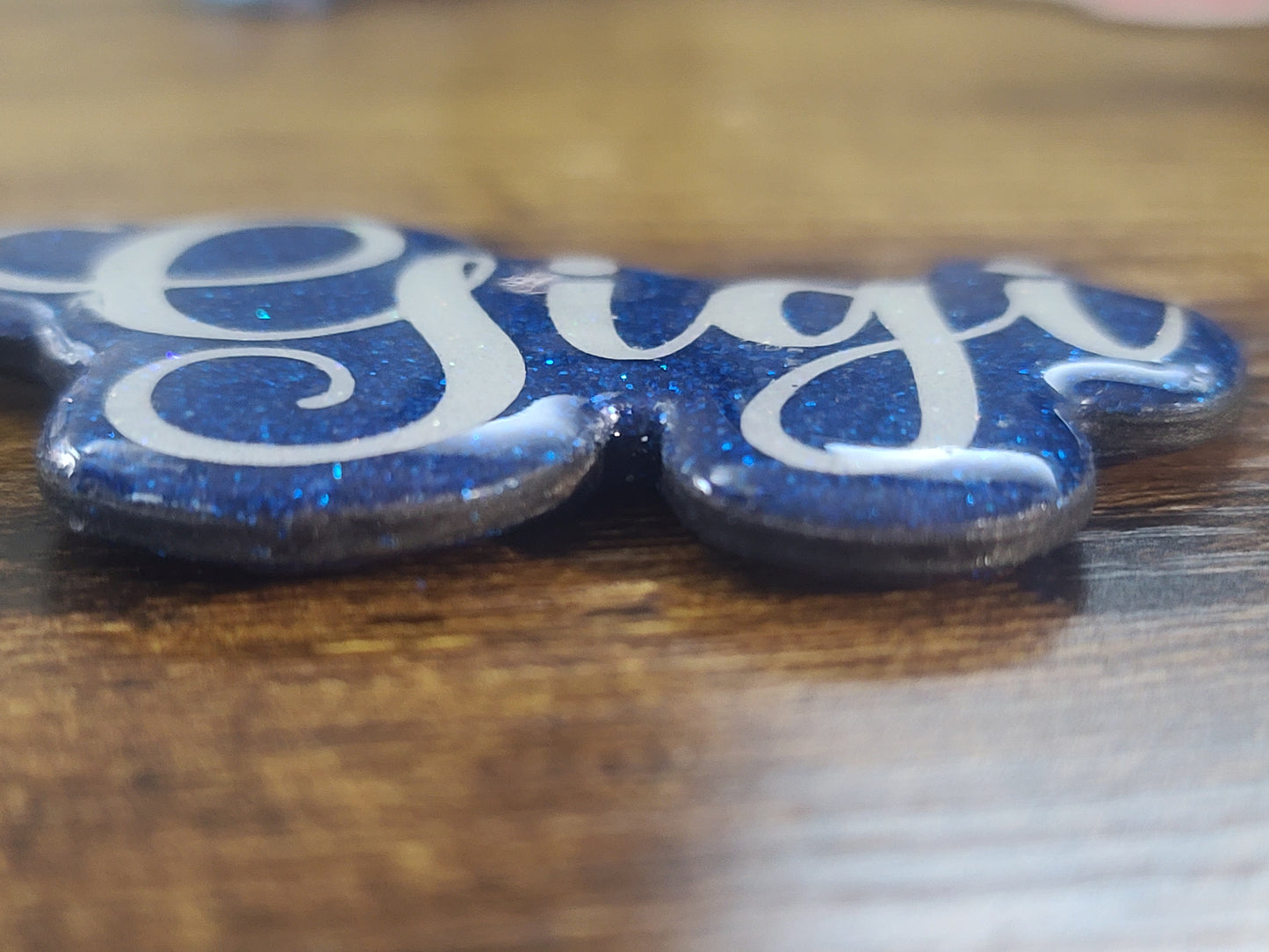 Handmade Wooden Laser-Cut Gigi Keychain