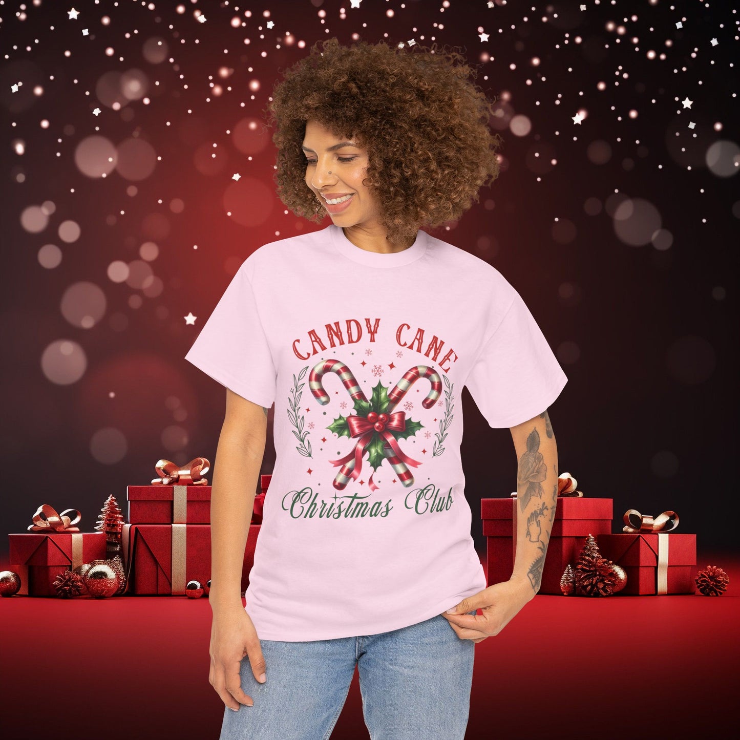 Candy Cane Christmas Club Christmas Short Sleeve Tee