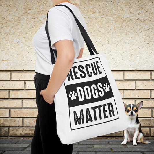 Rescue Dogs Matter Tote Bag - Pet Lovers Gift, Animal Rescue Supporter, Dog Mom