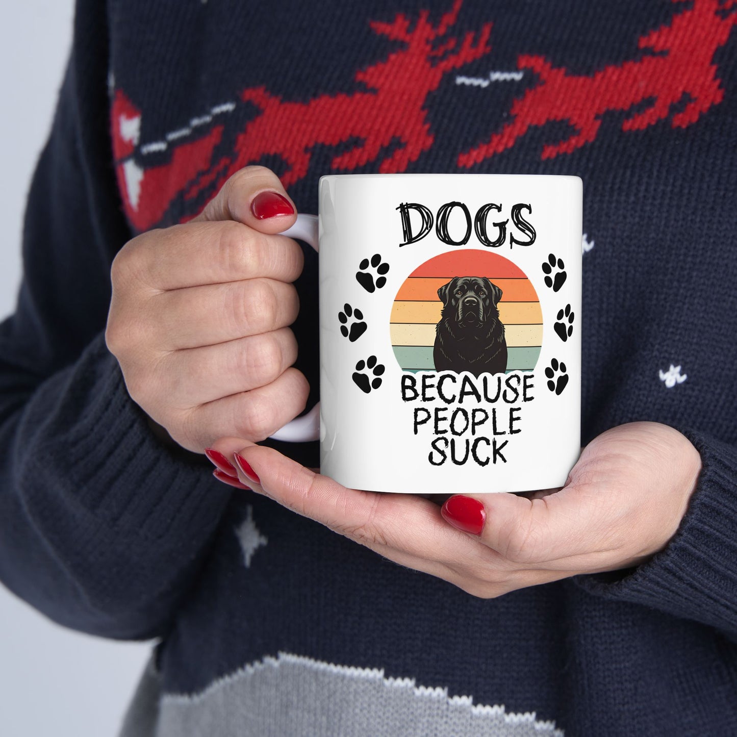 Dogs Because People Suck Coffee Mug (11 or 15 Oz)