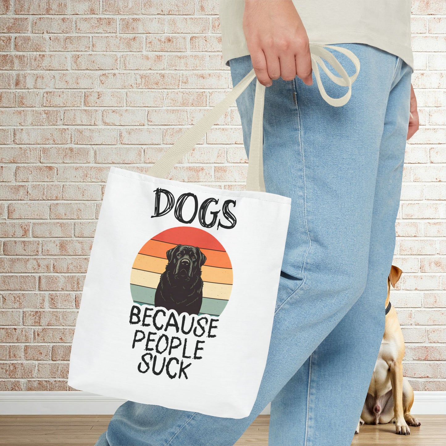 Dogs Because People Suck Reusable Tote Bag, Dog Lover Gift, Shopping Bag