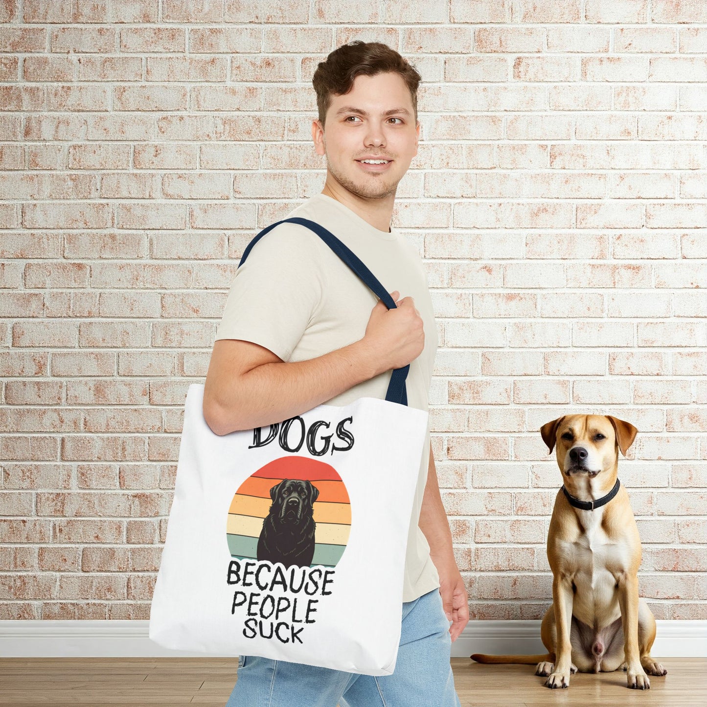 Dogs Because People Suck Reusable Tote Bag, Dog Lover Gift, Shopping Bag