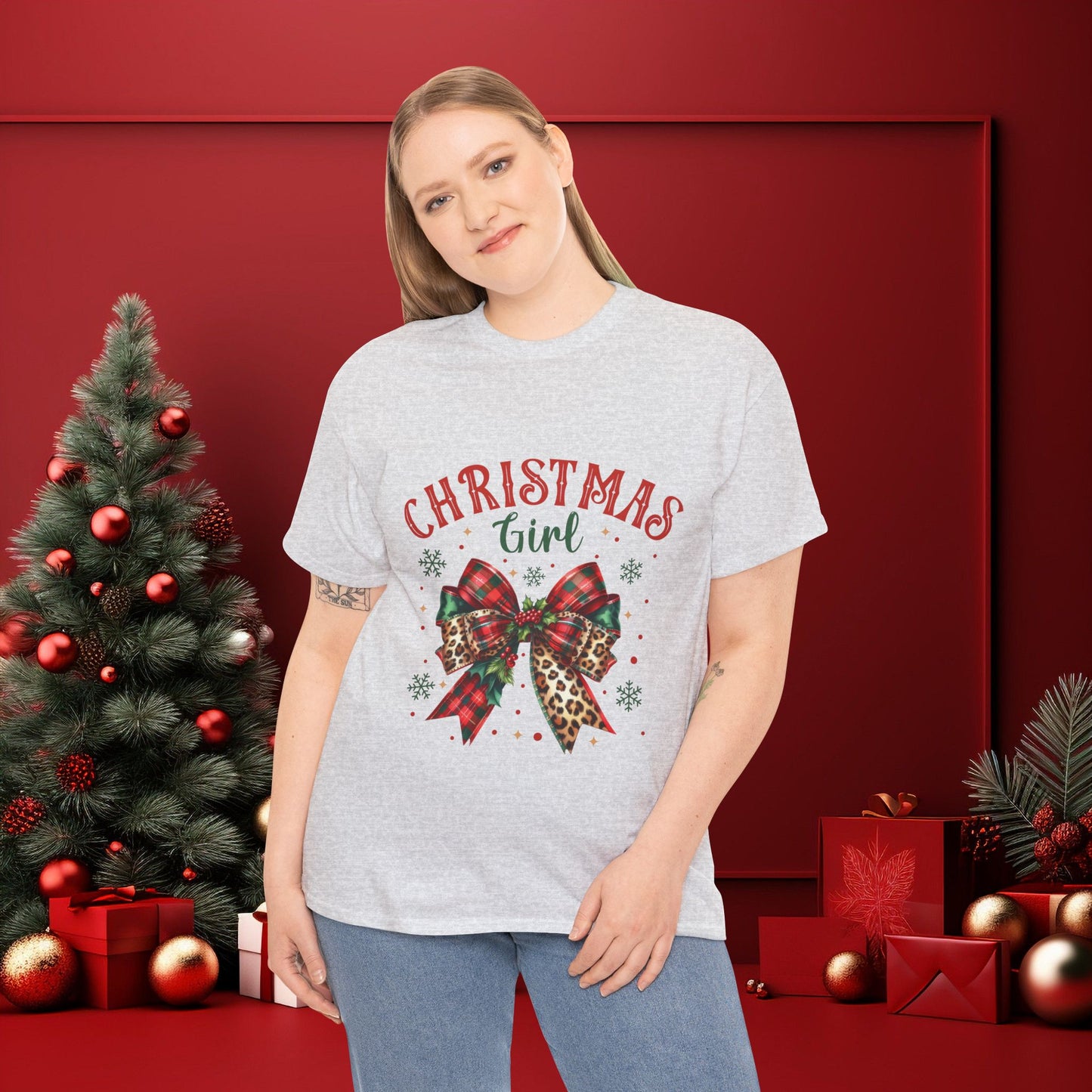 Christmas Girl Boho Vintage Inspired Holiday Tee