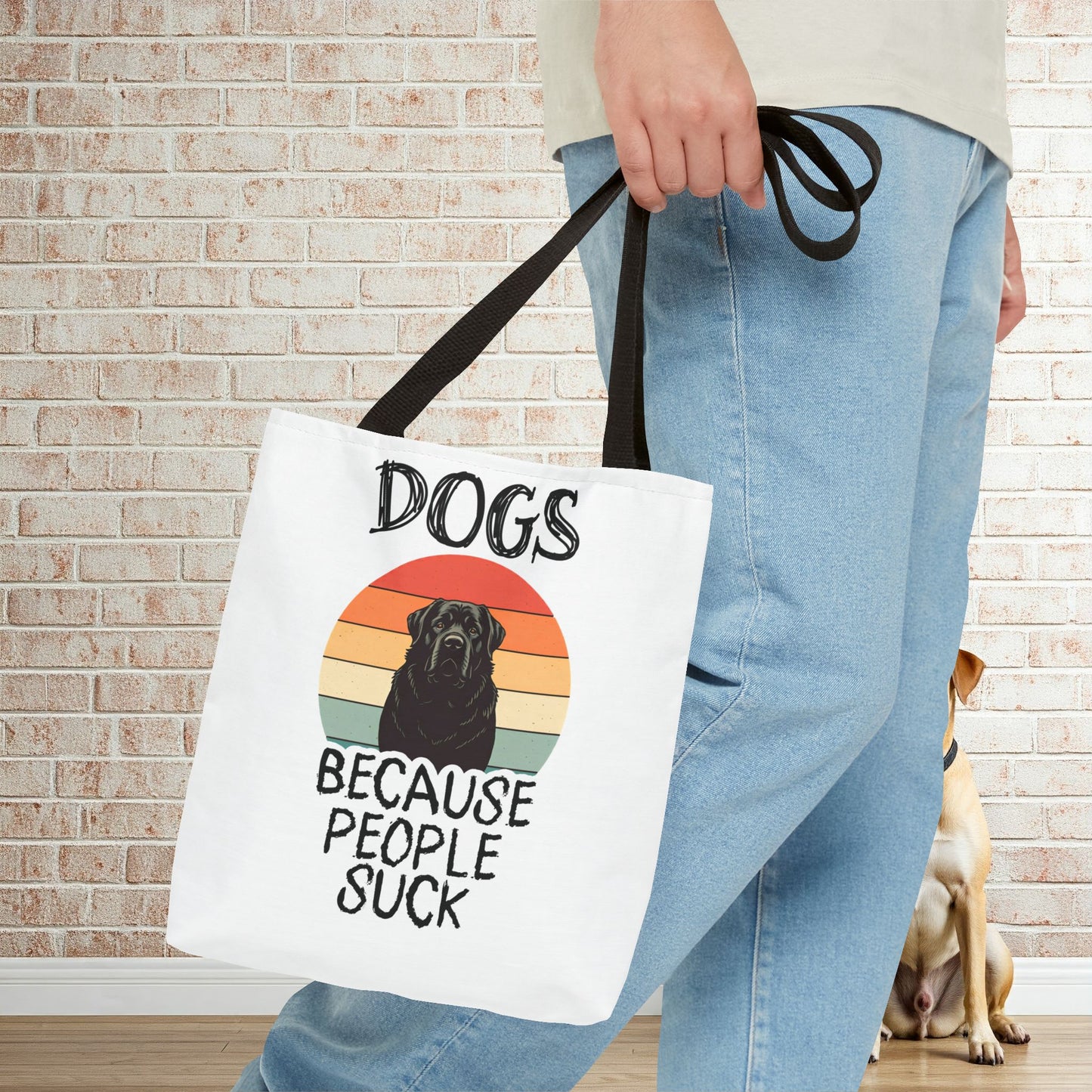 Dogs Because People Suck Reusable Tote Bag, Dog Lover Gift, Shopping Bag