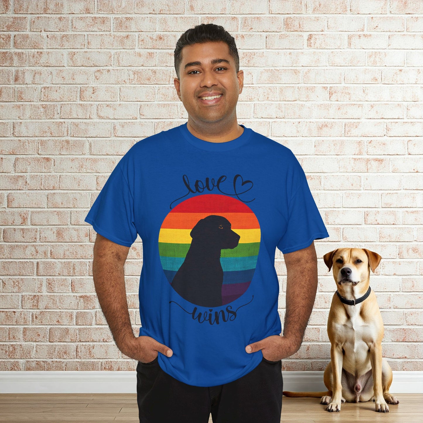 Love Wins Rainbow Dog-Lover's T-shirt