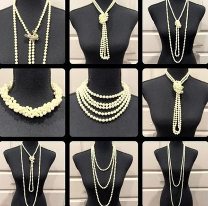 Premier Designs "Opening Night" Endless Faux Pearls Necklace