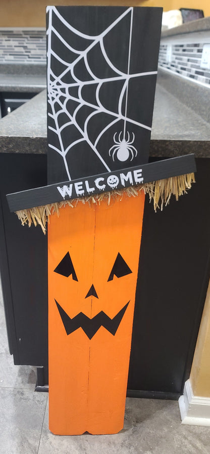 SVG Files for DIY Halloween Jack-O'-Lantern Porch Leaner