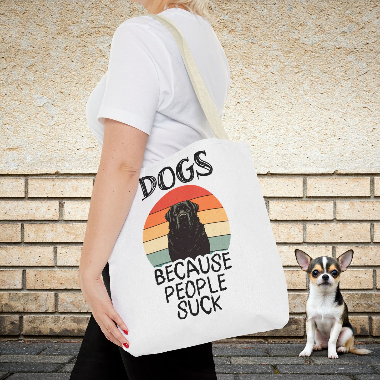 Dogs Because People Suck Reusable Tote Bag, Dog Lover Gift, Shopping Bag