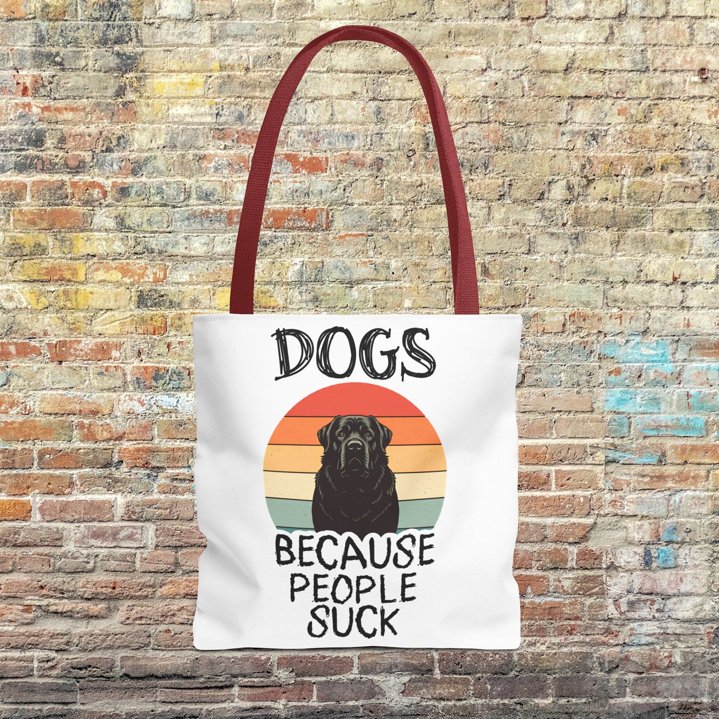 Dogs Because People Suck Reusable Tote Bag, Dog Lover Gift, Shopping Bag