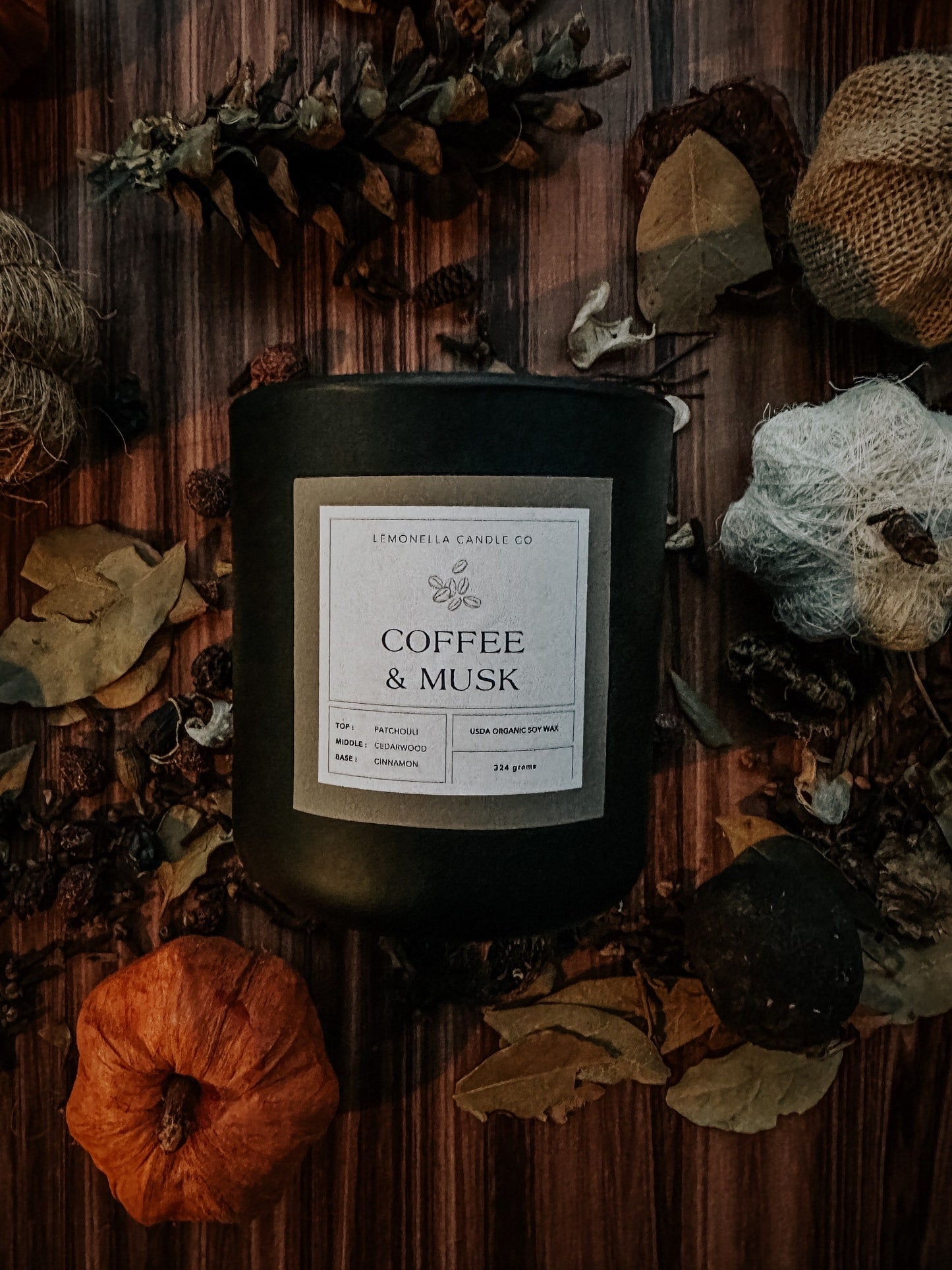 Coffee & Musk Beeswax Candle