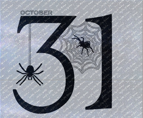 October 31 with Spiders Halloween SVG