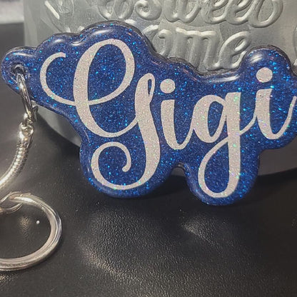 Handmade Wooden Laser-Cut Gigi Keychain